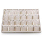 Oirlv Stockable 24 Grids Insert Jewelry Tray Pendant Earrings Storage Trays Showcase Display Organizer - size: 24 Insert Liner