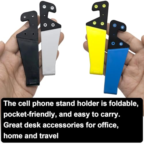 4 Pack Cell Phone Stand, Foldable Phone Holder for Desk Compatible with Phone 16 15 14 13 12 11 Pro Xs Xs Max Xr X 8, Nintendo Switch, All Phones - color: Polychrome Portable