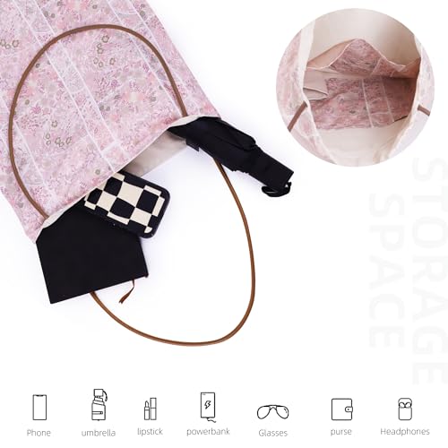 DGAZ Designer Hobo Bags for Women, Luxury Tote Bag with Zipper, Large Shoulder Bags - color: Peach Blossoms
