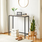 HOOBRO Narrow Console Table, 29.5" Small Entryway Table, Thin Sofa Table, Side Table, Display Table, for Hallway, Bedroom, Living Room, Foyer, Greige and Black BG75XG01 - color: Greige + Black