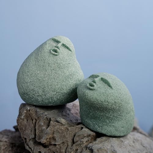 Cute Stone Primitive Man Figurine: Funny Stoneman Statue for Outdoor Decor, Carving Face Garden Home Decoration Fish Tank Ornament - Stone Man D - style: Stone Man D