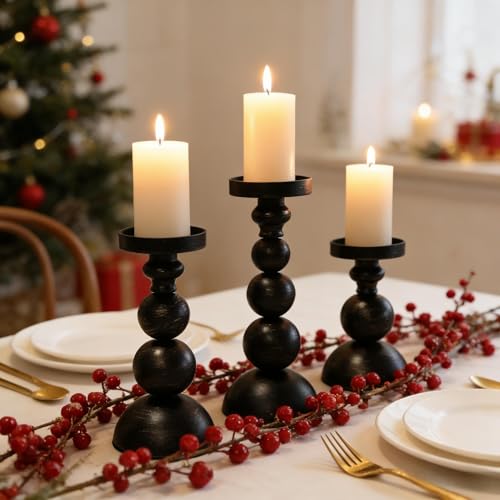 Candle Holders – Set of 3 Candlestick Holders, Luxury Wedding Gift & Modern Table Display