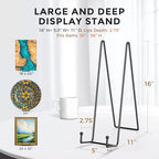 TR-LIFE 16 Inch Black Metal Plate Stand (3 Pack) - Heavy Duty Picture and Display Stand for Large Plates, Frames, Platters and Art - size: 16 Inch