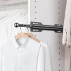 12" Valet Rod for Closet Pull Out (2 Pack, Black) - color: Black, size: 2 Pack