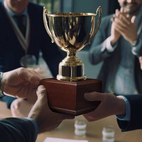 Chunful Wood Base Trophy Base DIY Square Stand Blank for Trophies Awards Trophies Figurines Cups Display Stand - color: Cherry, size: 4.5" X 4.5" X 2.5"