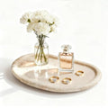 Natural Travertine Tray,Marble Ring Dish for Bathroom,Special-Shaped Jewelry Tray,Dressing Table, Bedside Table,Home Decor,Beige Large (NS030) - size: 10.2" x 7.1" x 0.6"