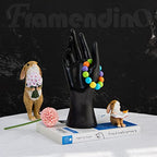 Framendino, Female Mannequin Hand Jewelry Display Holder Stand for Bracelet Necklace Ring Plastic (Black, 1 Pack) - color: Black, size: 1 Pack