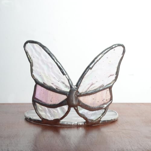 Handmade Stained Glass Candle Holder - Elegant Gift for Mom, Wife, Valentine's Day, Mother's Day, Christmas, Birthday, Anniversary, Thanksgiving, Graduation & Housewarming (Butterfly) - color: Butterfly