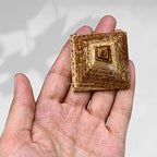 Amazing Gemstone Aragonite Pyramid Crystal Healing Stones - 2" Great Pyramid Figurine of Natural Stone Pyramid for Meditation, Reiki, Chakra Balancing and Crystal Pyramids Grid - color: Aragonite