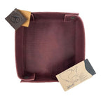 Hide & Drink, Leather Catchall Change Keys Coins Jewels Box Tray Big Storage, Handmade Includes 101 Year Warranty :: Sangria - color: Sangria