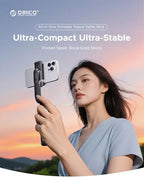 ORICO Aluminum Portable Selfie Stick Tripod, 26'' Mini Tripod for iPhone, Extendable Stand with Detachable Wireless Remote & 360° Rotating Phone Holder – Ideal for Content Creators, Vloggers, Travel - size: 26''