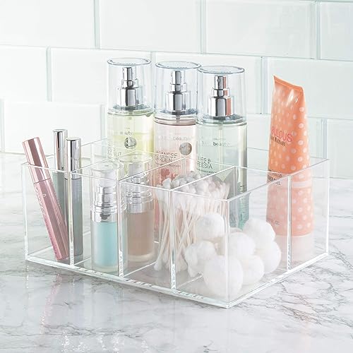 iDesign 5-Section Divided Vanity Organizer for Cosmetic Storage - Clear - size: (Pack of 1)