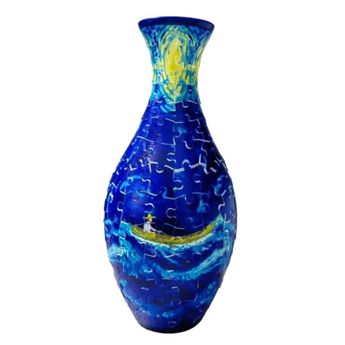 2026 Upgraded 3D Puzzle Vase Unique Flower Vase for Adults Made by 160 Curved Plastic Puzzle, Relax Puzzles for Adults, DIY Jigsaw Creative Gift for Parents - color: Boat
