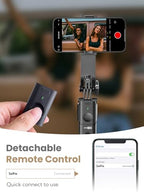 USKEYVISION Auto Face Tracking Tripod for iPhone 360°Rotation,Selfie Stick for Android w/Remote&Ground Spike,68” Phone Tripod Stand that Follows Your Movement for Video Recording,Vlogging(R01) - size: R01(with ground spike)
