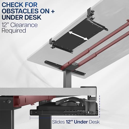 VIVO Small Keyboard Tray, Under Desk Pull Out with Extra Sturdy C Clamp Mount System, 20 (26 Including Clamps) x 11 inch Slide-Out Computer Platform Drawer, White, MOUNT-KB05ES-W - color: White, size: 20 inch