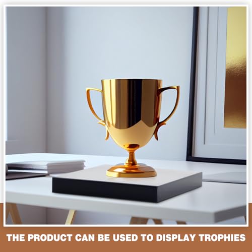Chunful Black Acrylic Display Box Riser Trophy Base Acrylic Pedestal Stand Block Versatile Trophy Diorama Base and Storage for Photography Props Home Office Decor Showing(12" L X 12" W X 2" H) - size: 12" W X 12 " D X 2 " H