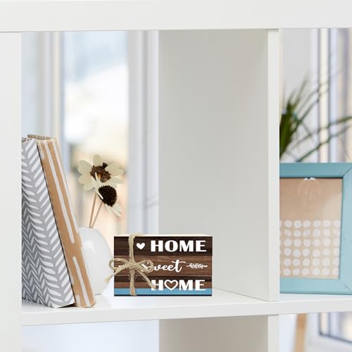 Mini Decorative Books For Home Decor, Small Wood Book Stack For Table Decor, Home Sweet Home decoration Books For Living Room Bookshelf, Farmhouse Stacked Books decoration（L48) - color: home sweet home 3