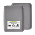 Boot Tray 2 Packs All Seasons Multi-Purpose, Waterproof Boot Trays for Entryway Indoor & Outdoor, Non-Slip Shoe Tray, 16.7"x12.8",Grey - color: Gray