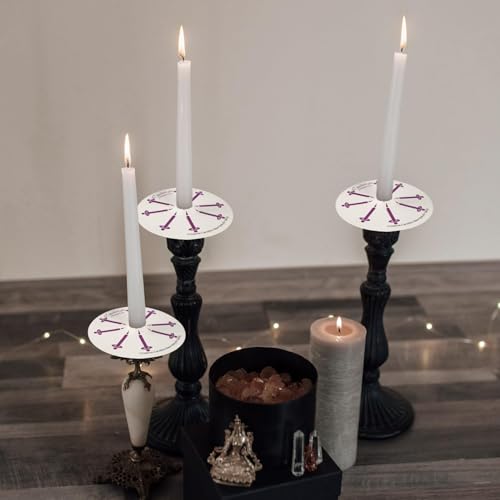 100 pcs Church Candles with Drip Protectors for Devotional Candlelight Vigil Service, Unscented White 5" H X 1/2" D, No Smoke, Shabbat, Praye - color: 100 White Color