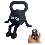 Kettlebell Desk Decor with Articulated Legs – Fitness Gym Inspired Mini Sculpture for Home & Office