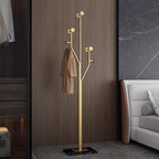 Gold Coat rack,Sturdy coat tree freestanding heavy duty with Marble Base,Metal standing coat rack for Bedroom,Entrance,Modern coat hanger stand for Coats,Hats,Bags(gold) - style: gold-tree hook