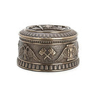 Veronese Design 2 3/8" Tall Masonic Eye of Providence Round Trinket Box Resin Sculpture Bronze Finish