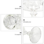 Uonlytech Glass Candlestick 7.48In Decorative Candle Holder for Home Bedroom Office Table Lighting Elegant Household Candle Stand