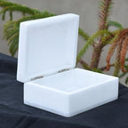 Marble Gift Box 4x3 inch - Hand Carved, Marble Jewelry Box - Keepsake Box - Trinket Boxes - Decorative Boxes - Stylish and Durable - Versatile, Luxury Stone Box for Storage and Organizing