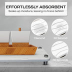 2-Piece Water Absorbing Stone Tray Set – Fast-Dry Diatomite Soap Trays for Bathroom & Kitchen Sink, Silver Finish - color: Silver