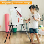 RRFTOK Easel Stand for Sign and Painting - Metal Tripod Adjustable Art Easels for Display Canvases Height from 17 to 66 Inch - Carry Bag for Table-Top/Floor Drawing and Displaying with Black - style: 66S Black 1-pack