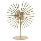 ARTIBETTER Abstract Lines Metal Sculpture 9.6 Inch Modern Desk Decor Geometric Craft Ornament for Office Living Room Tabletop Decoration