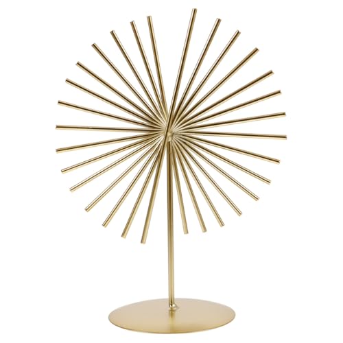 ARTIBETTER Abstract Lines Metal Sculpture 9.6 Inch Modern Desk Decor Geometric Craft Ornament for Office Living Room Tabletop Decoration