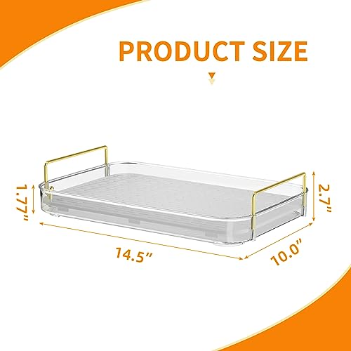 Seoneiro Whiskey Tray, Glass Cup Rack, Mug Holder, Coffee Cup Organizer, Bathroom Countertop with Drain Board Wine Glass Decorative Food Tray, Kitchen Spice Rack - color: Transparent Color-1