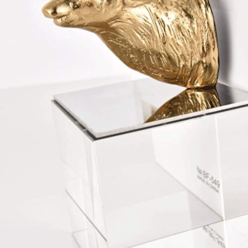 Classic Book Ends Light Luxury Bookends Brass Book Ends Animal Shape Hold Books Villa Wine Cabinet Book Stoppers Desk Decorative Bookend Desktop Storage