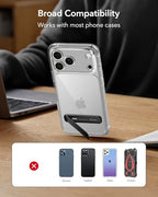 ESR Boost Phone Kickstand, Vertical and Horizontal Stand, Adjustable Angle, Compatible with iPhone Air 17 Pro Max, iPhone 17e/16/15/14/13/12, Samsung Galaxy S26/S25/S24/S23 Series, Google, Black - color: Black