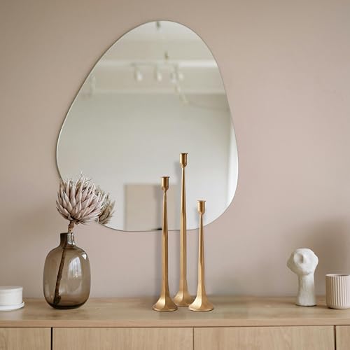 Denique Iron Taper Candle Holder Set of 3, Gold Candlestick Holders 19.3”17” 14” Heightening Decorative Candle Stand Set for Wedding, Dining Table, Home Decoration (Gold) - color: Gold, size: 14”,17”,19.3”