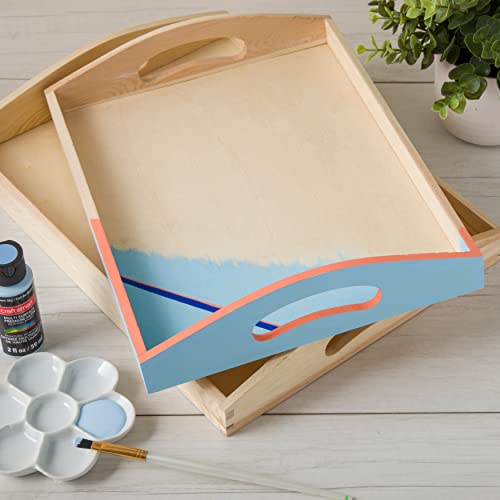 Make Market 13" Wooden Tray, 6 Pack
