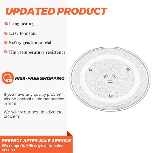 14 1/8" Microwave Turntable Glass Tray by Beaquicy - 14 1/8 INCH Microwave Plate Replacement for GE Microwave - Replaces DE74-20002B WB49X10063 DE74-20002A DE74-20002D WB39X10038 WB49X10096 - size: 14.2"
