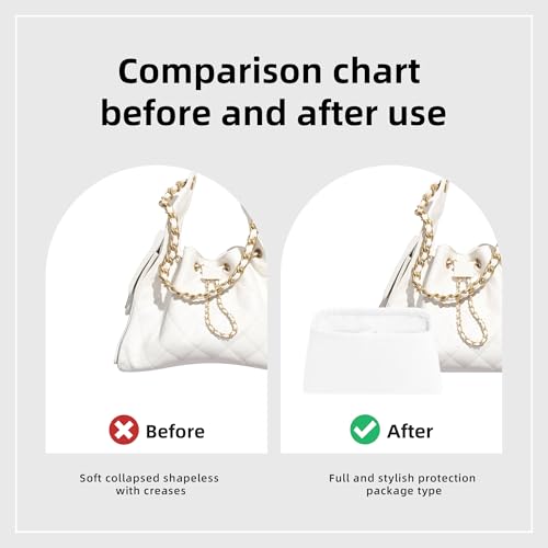 DGAZ Silk Purse Organizer Insert Fits Chanel 25 Handbags，Silky Smooth Bag Organizer，Luxury Handbag & Tote Shaper(Mushroom,Small) - color: Mushroom, size: Small