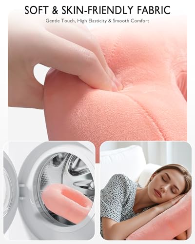 Tablet Pillow Stand, Compatible with 4.7"-12.9" Kindle, iPad, Phone/Tablet, Google, 360° Rotating Phone Holder for Bed, Detachable Bowl, Reading and Relaxation on Bed, Pink, Small (Velvet Pillow) - color: Pink