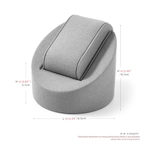 Microfiber Single Watch Stand Display Jewelry Watch Showcase Display Stand(Grey) - color: Grey