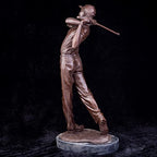 Realong Classical Golf Man Bronze Statue, 22.8'' Bronze Golfer Figurine Sculpture Modern Art Home Office Decor Crafts Ornament Gift - size: 22.8" Black Man