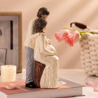 New Parents and Baby Figurines, Gifts for New Mom and Dad, Ideal for First Mothers Day, First Fathers Day, Hand Painted Sculpture, Resin, 8.7" H - style: Family of 3