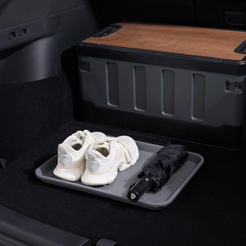 Boot Tray 2 Packs All Seasons Multi-Purpose, Waterproof Boot Trays for Entryway Indoor & Outdoor, Non-Slip Shoe Tray, 16.7"x12.8",Grey - color: Gray