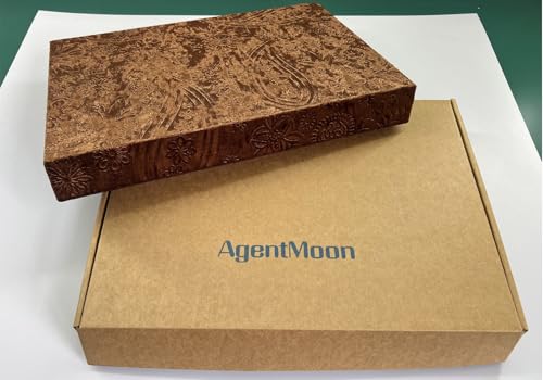AgentMoon Jewelry Tray or Trinket Tray.Bedside Makeuop Remover Organizer for Earring Eyeglasses Phone Watch Bracelet Keys.Luxury Extra Velour Full Wrap.(Embossing Griege) - color: Embossing Griege