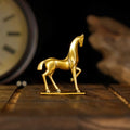 Retro Handcrafted Elegant Abstract Horse Statue 100% Solid Brass with Smooth Curves Raised Leg, Ideal Home Decor Item Collectible Desk Accessory Office Scene Ornament Artistic - Artistic Enhancement - style: Artistic Horse
