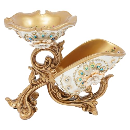 Tabletop Wine Rack Golden Luxury Cameo Flower Diamond Wine Glass Display Holder, Holds 1 Wine Bottle and 3 Wine Glasses Wine Decor for Kitchen Bar Gifts
