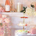 5 Pieces Cupcake Stand Set, 2 PCS 3 Tier Cupcake Stands with 3 Pieces Appetizer Trays Dessert Table Display Set for Tea Party Serving Platter and Wedding