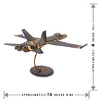 FA 18 Hornet Collectible Handmade Metal Art Figurine, Desk Accessories, Trophy, Boss Gift, Home Office Décor, Aircraft - style: FA 18 Hornet