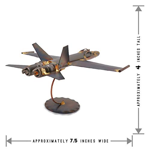 FA 18 Hornet Collectible Handmade Metal Art Figurine, Desk Accessories, Trophy, Boss Gift, Home Office Décor, Aircraft - style: FA 18 Hornet